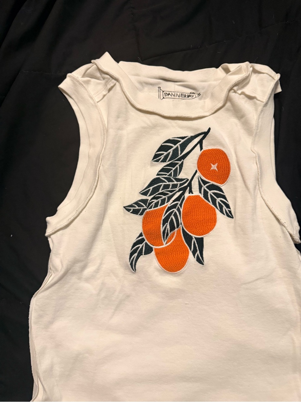 Banner Day Oranges Embroidery Tank - Picture 4 of 5